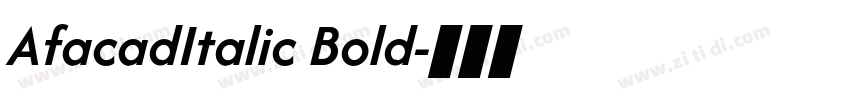 AfacadItalic Bold字体转换